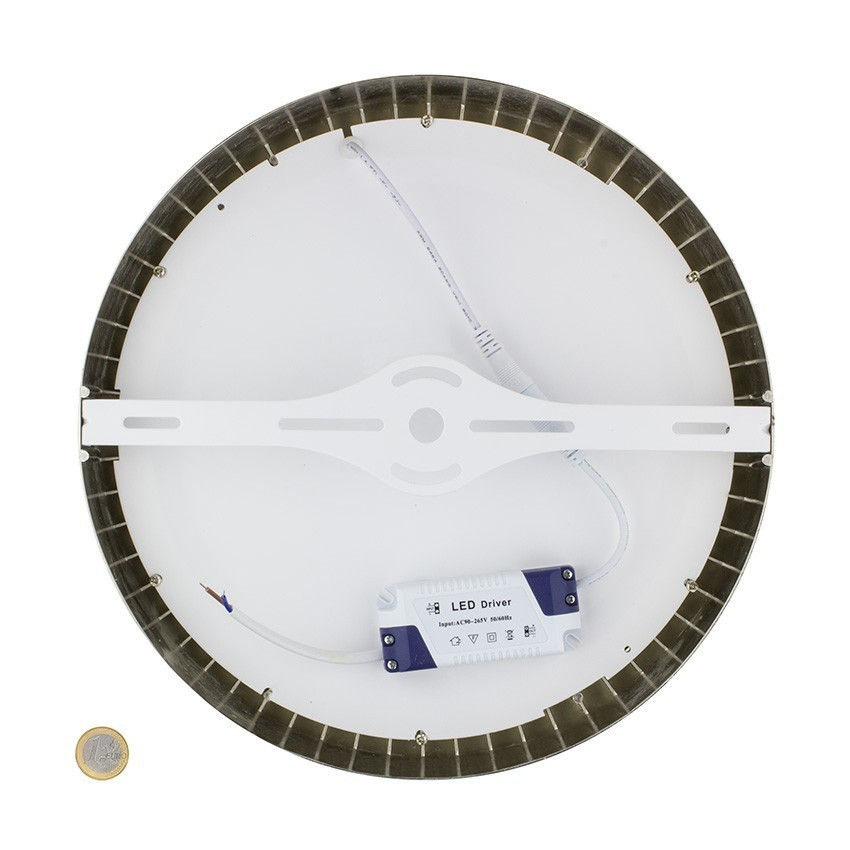 Plafonnier LED Rond Design 24W Silver - Lumi Light